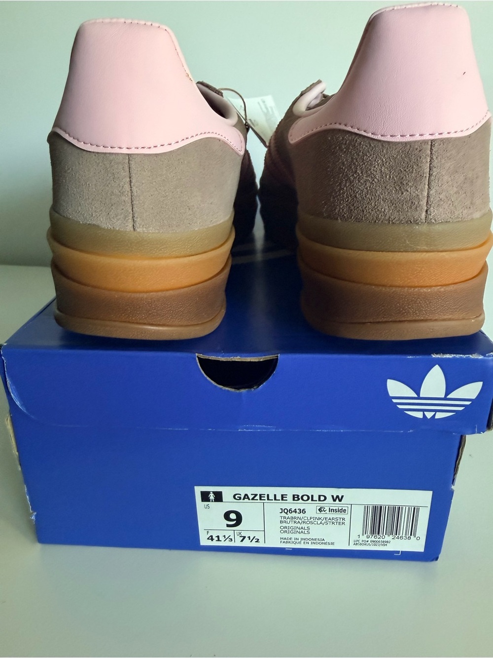 adidas Gazelle Platform Women's Sneakers in Brown and Pink - Picture 3 of 5